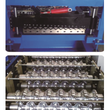 Rouleau de feuille de toiture ondulée formant la machine